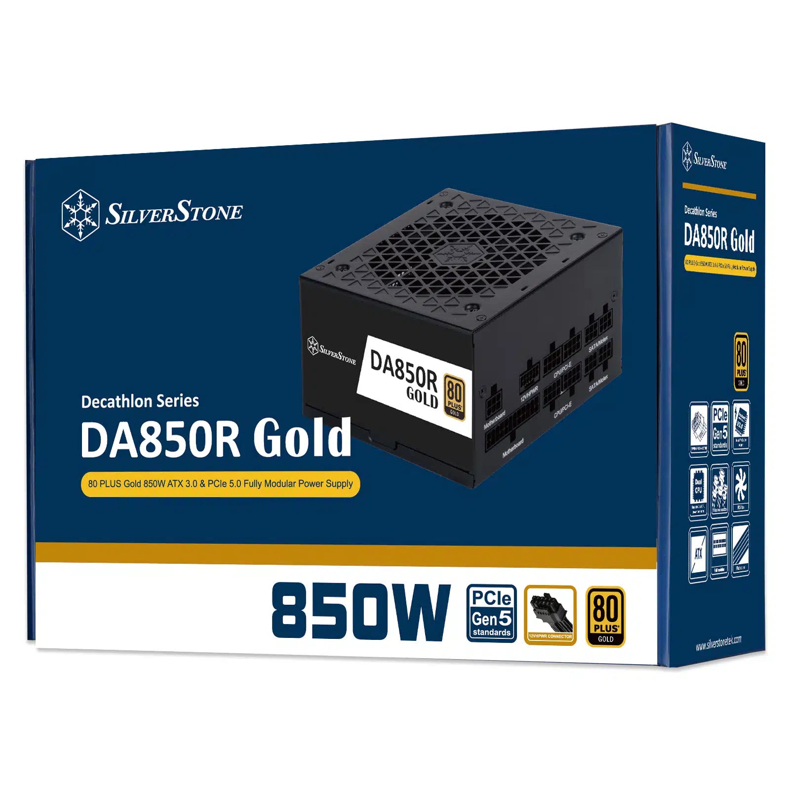 【復活節呈獻】SilverStone DA850R Gold 850W 80 PLUS 全模組 主機電源 (黑/白)
