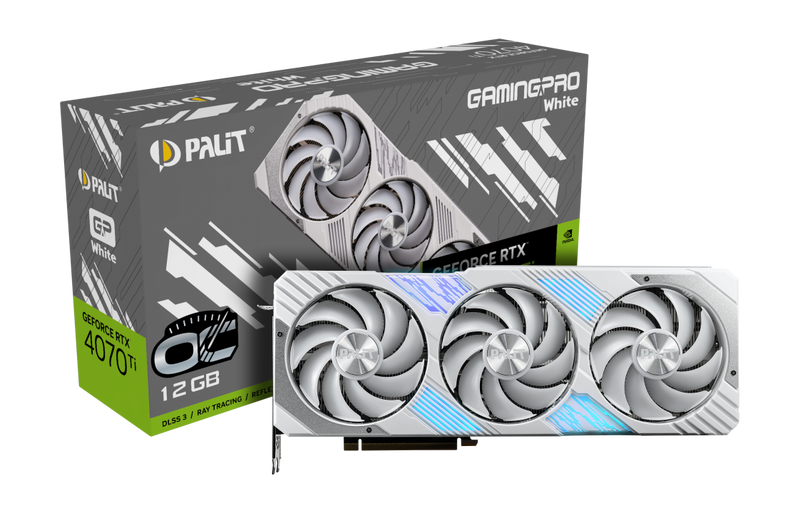 (最後2張)Palit GeForce RTX 4070TI Gaming Pro OC 12G D6X White 顯示卡