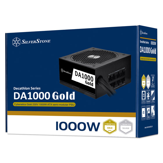 (倒数优惠)Silverstone DA1000 1000W 80Plus Gold 金牌半模组主机电源
