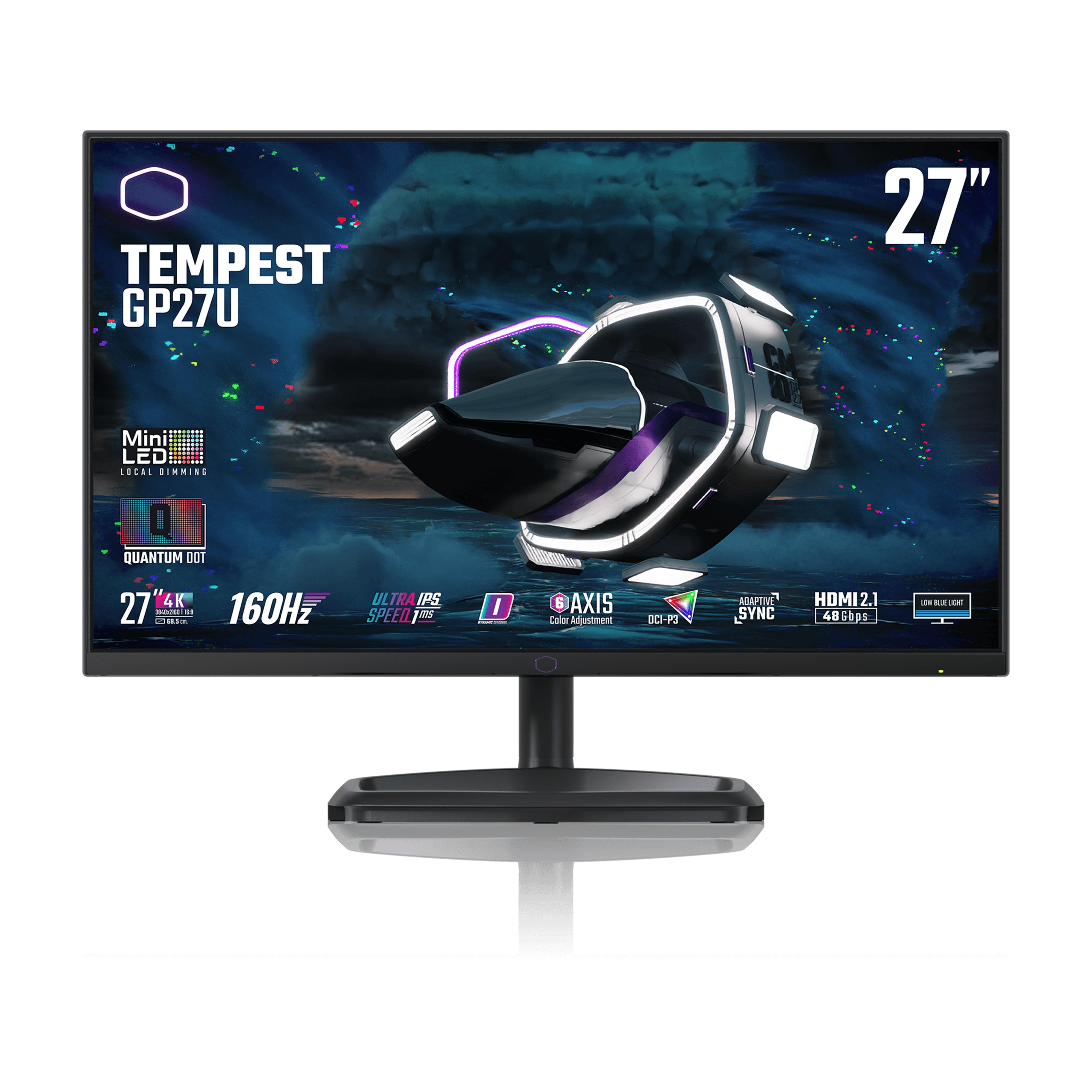 Cooler Master Tempest GP27U  (27 吋 UHD (3840x2160)、160Hz、IPS、HDR、FreeSync、G-Sync、Type-C 90W) 電競顯示器