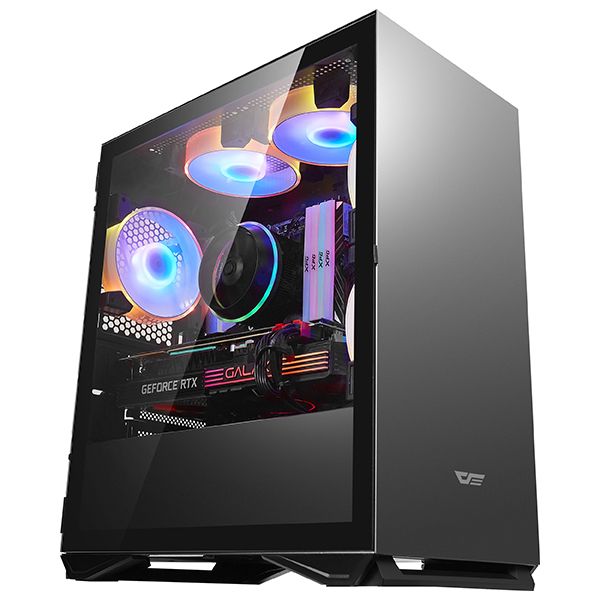 darkFlash DLM22 NINT Black 强化玻璃侧门mATX 机箱