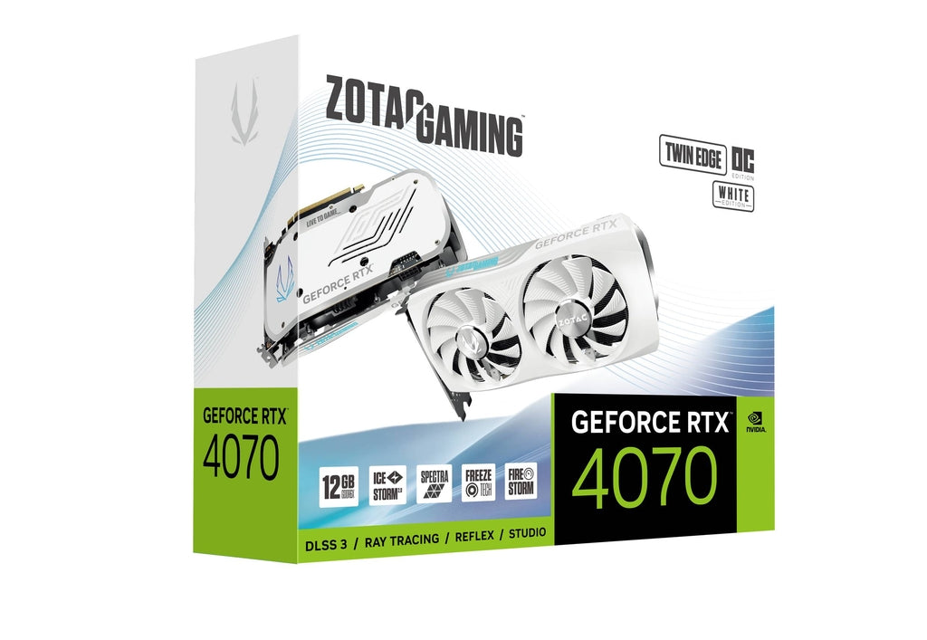【复活节呈献】ZOTAC GeForce RTX 4070 TWIN EDGE OC 12GB GDDR6X 黑/白色
