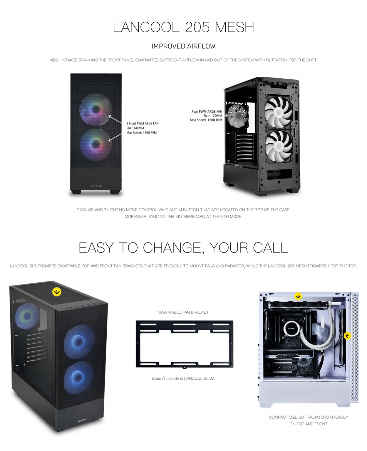 Lian Li 聯力 Lancool 205 Mesh TYPE C ATX CASE 機箱