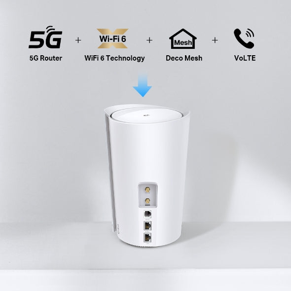 TP-Link Deco X80 5G SIM AX6000 雙頻 Wi-Fi 6 2.5G WAN/LAN Mesh CPE Router