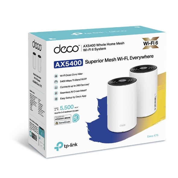 TP-Link Deco X75 AX5400 完整家庭 Mesh WiFi 6 系統