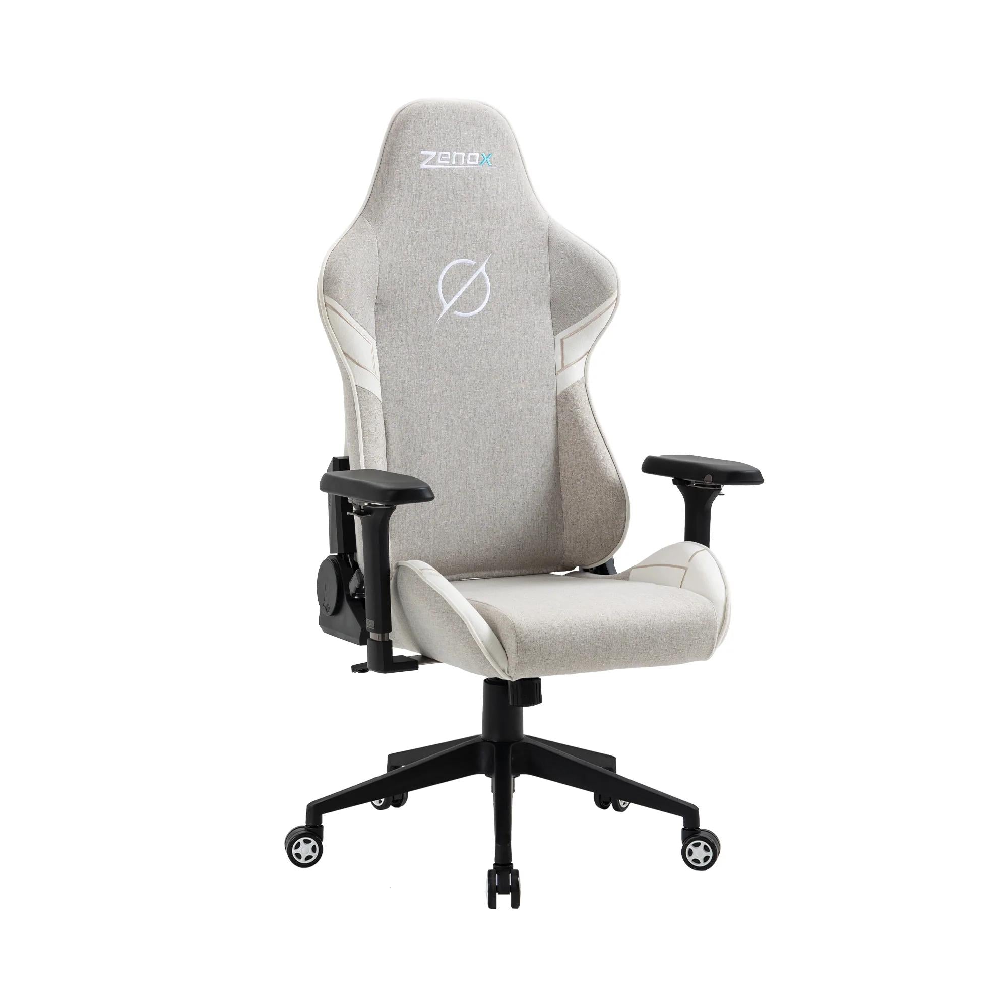Zenox Saturn-MK2 Gaming Chair (Fabric/Light Grey)