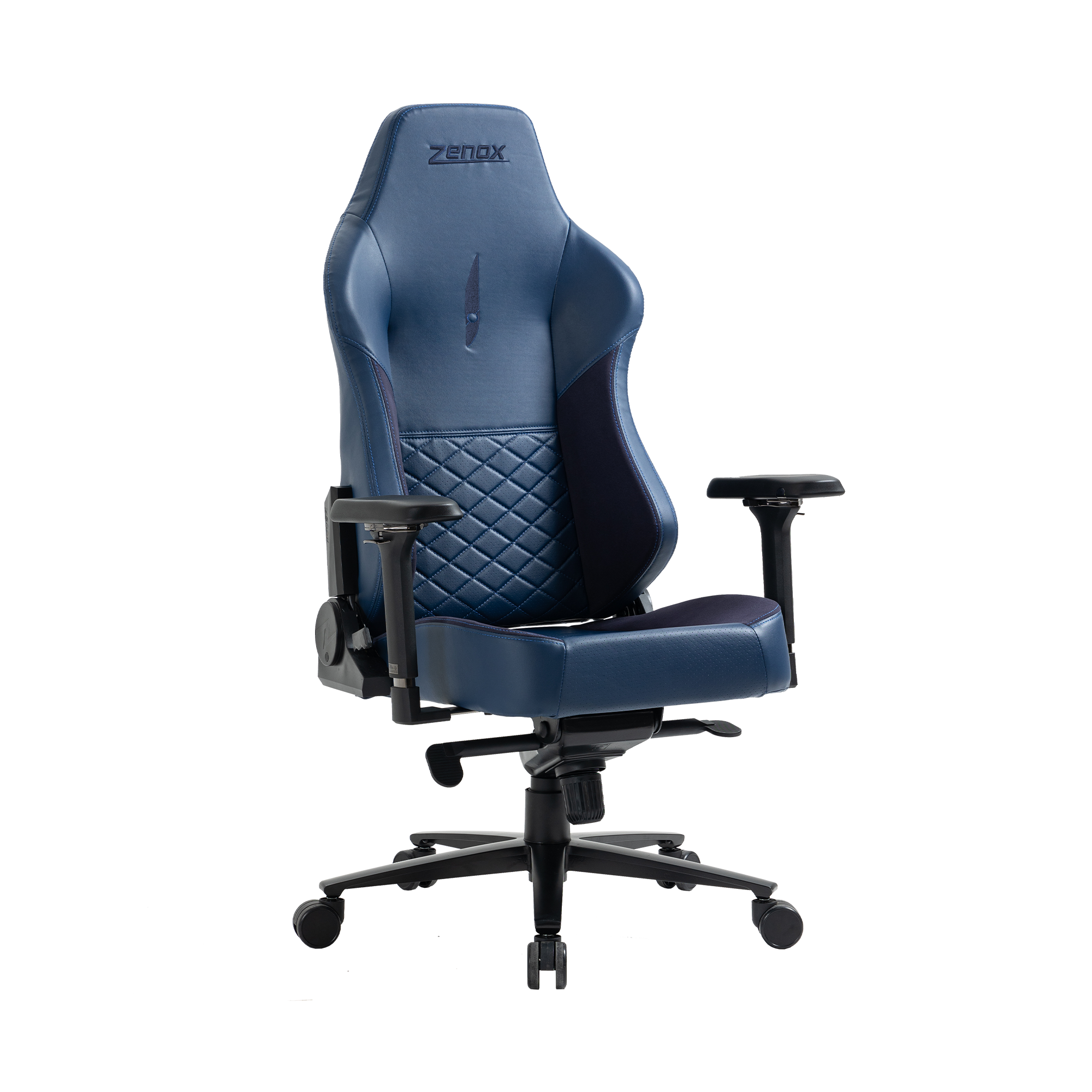 Zenox Spectre-MK2 Gaming Chair (Leather/Navy)