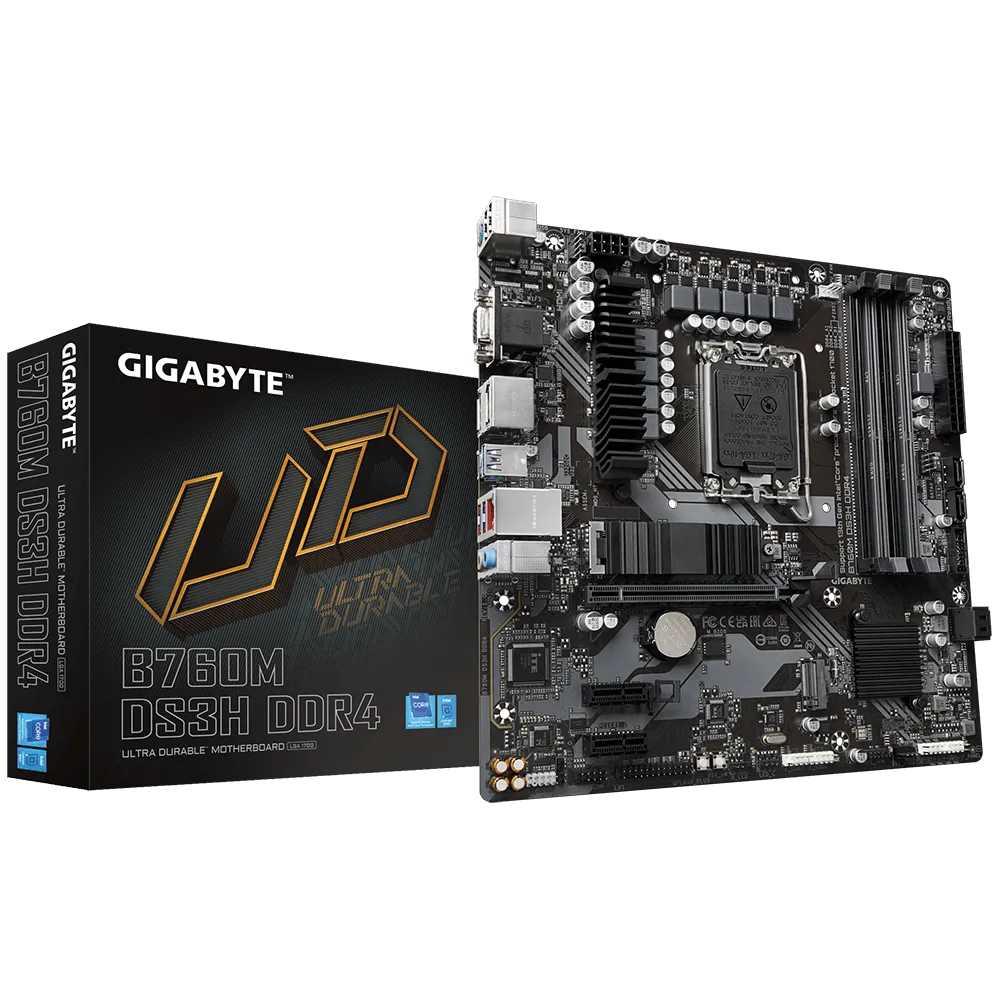 GIGABYTE 技嘉 B760M DS3H AX DDR4 Micro-ATX 主機板 (DDR4)