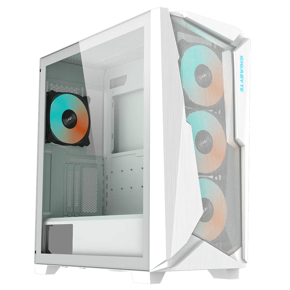(附送4個ARGB風扇) GIGABYTE 技嘉 C301 GLASS V2 Mid Tower E-ATX機箱 黑/白