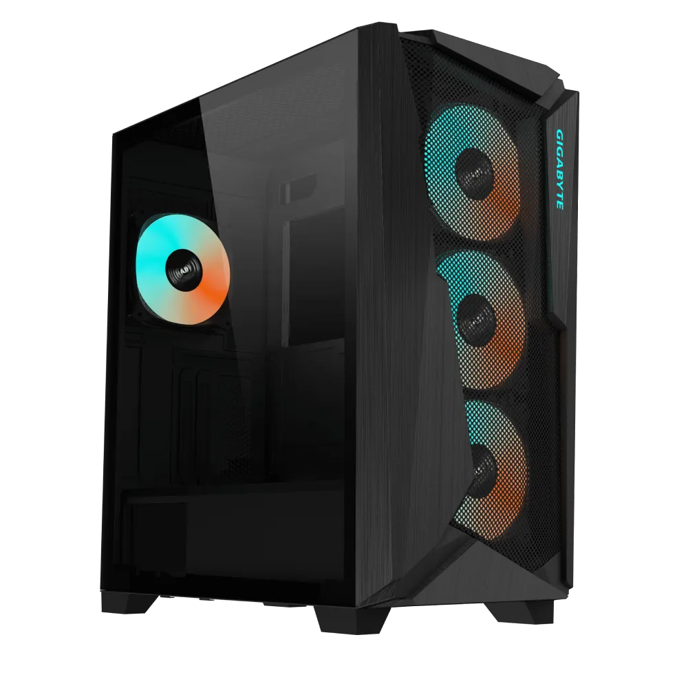 (附送4個ARGB風扇) GIGABYTE 技嘉 C301 GLASS V2 Mid Tower E-ATX機箱 黑/白