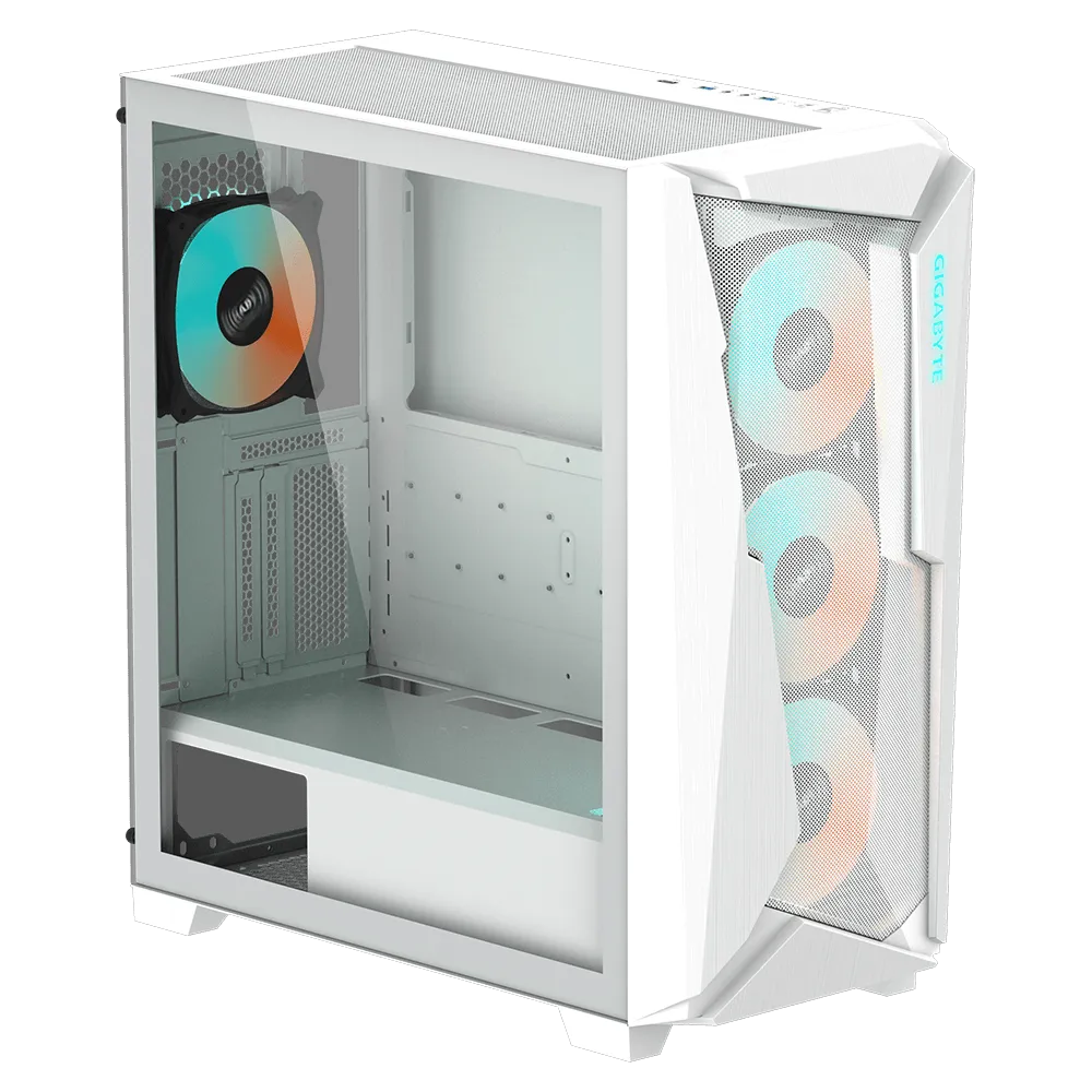 (附送4个ARGB风扇) GIGABYTE 技嘉C301 GLASS V2 Mid Tower E-ATX机箱黑/白