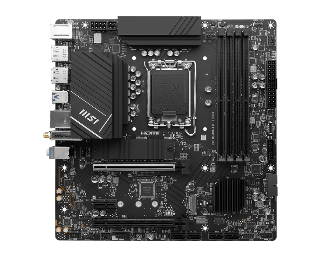 【本月热卖】MSI 微星PRO B760M-A WIFI DDR4 Micro-ATX 主机板