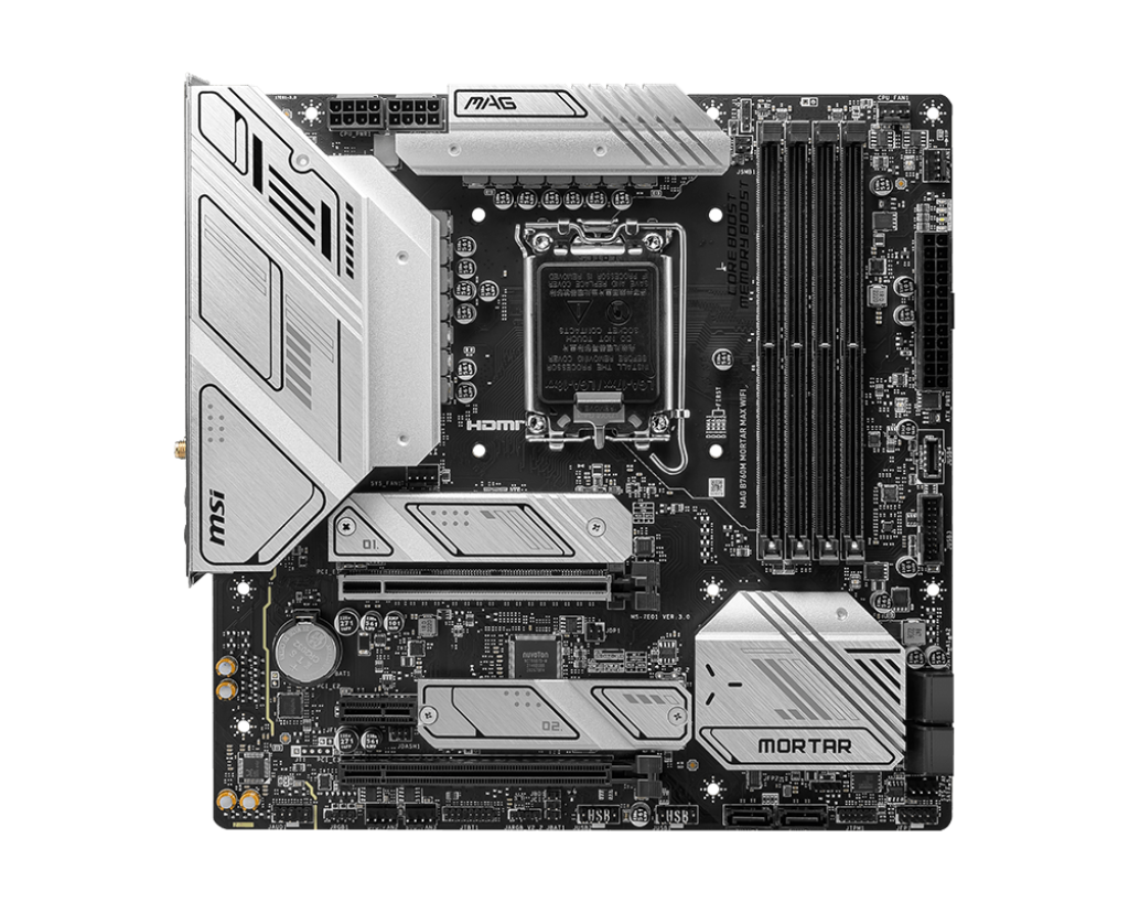 (2024激減)MSI 微星 MAG B760M MORTAR MAX WIFI Micro-ATX 白色主機板 (DDR5)