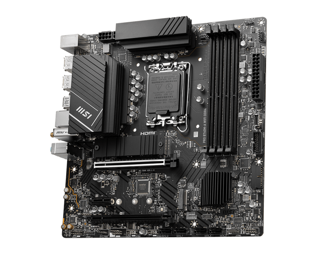 【本月热卖】MSI 微星PRO B760M-A WIFI DDR4 Micro-ATX 主机板