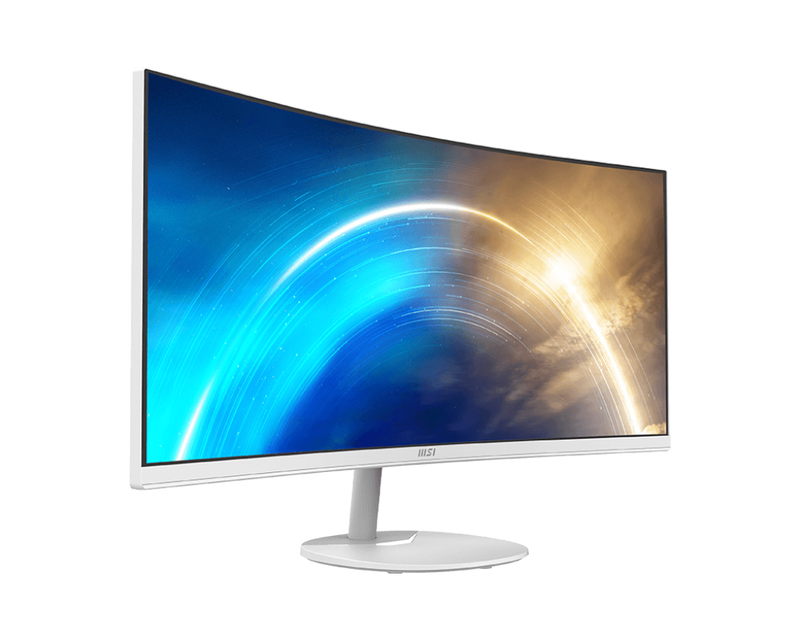 MSI 微星 MP341CQW 白色專業顯示器 (34 吋 UWQHD 100Hz VA 1500R Curved FreeSync) - 3440 x 1440