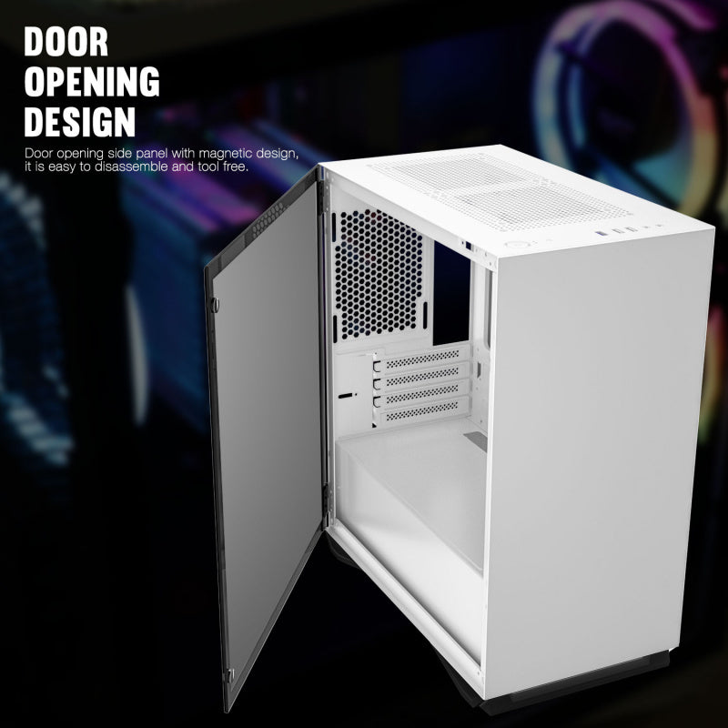 darkFlash DLM22 NINT White 强化玻璃侧门mATX 机箱
