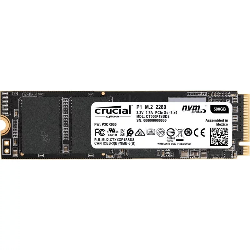 Crucial P1 M.2 2280 500 SSD 固態硬碟