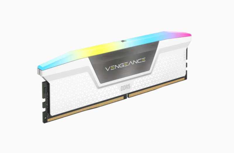 Corsair VENGEANCE RGB 32GB (2x16GB) DDR5 DRAM 5600MHz C36 Memory Kit — White (CMH32GX5M2B5600C36WK)