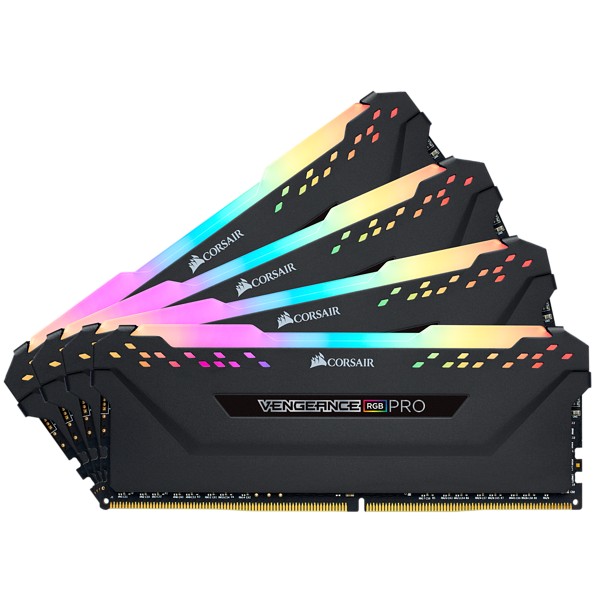 CORSAIR VENGEANCE RGB PRO 32GB (4x8GB) DDR4 2666MHz - Black/White
