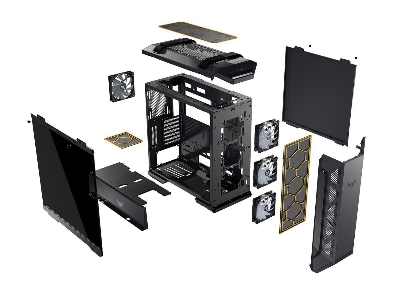 ASUS TUF Gaming GT501 强化玻璃侧板ATX CASE 