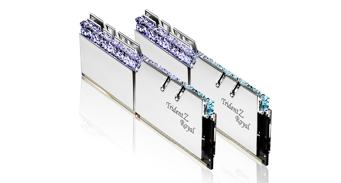 G.Skill Trident Z Royal Silver RGB DDR4 3200 MHz 64GB (32GB x 2) (F4-3200C16D-64GTRS)