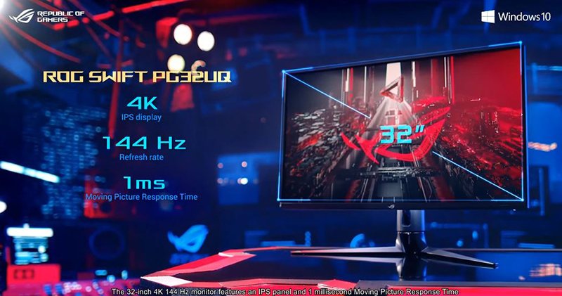 ASUS ROG Swift PG32UQ  32" 4K 144Hz 1ms G-Sync HDR600 Gaming Monitor
