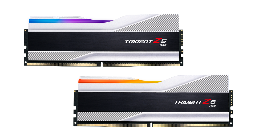 G.Skill Trident Z5 RGB Silver DDR5 6000MHz 32GB (16GB x 2) (F5-6000J3040F16GX2-TZ5RS)