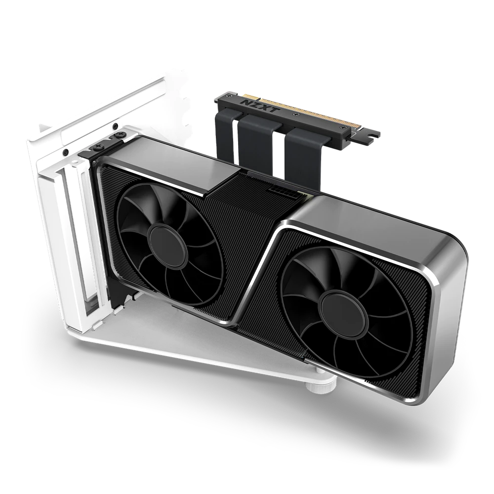 NZXT Vertical GPU Mounting Kit GPU Holder & PCIe 4.0 Riser Cable (黑/白色)