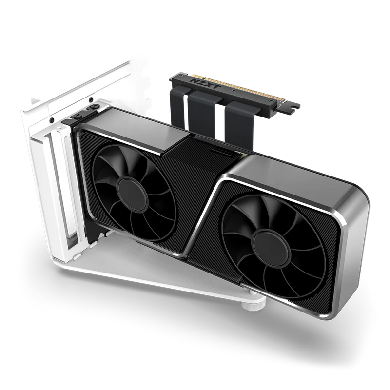 NZXT Vertical GPU Mounting Kit GPU Holder & PCIe 4.0 Riser Cable (黑/白色)