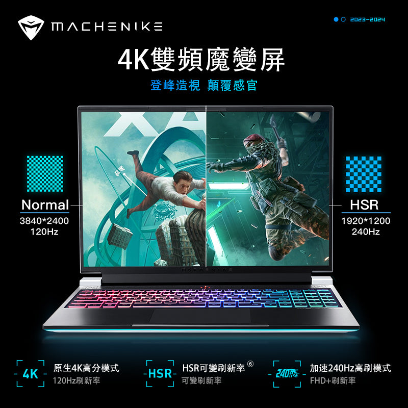 MACHENIKE LIGHT 16PRO RTX4090 64GB RAM 2TB PCIE 4.0 SSD Gaming Notebook (3年保養)