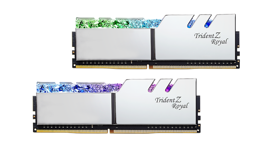 G.Skill Trident Z Royal Silver DDR4 3200 MHz 32GB (16GB x 2) (F4-3200C16D-32GTRS)