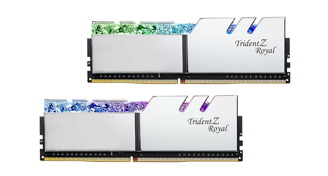 G.Skill Trident Z Royal Silver RGB DDR4 3600 MHz 32GB (16GB x 2) (F4-3600C16D-32GTRSC)