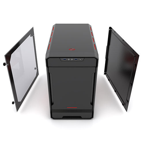 Phanteks ENTHOO Evolv Tempered Glass (red/white/black) ITX CASE