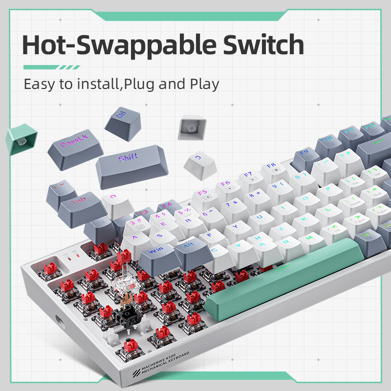 Machenike K500 B94 Series Mechanical Keyboard (PBT Keycap)