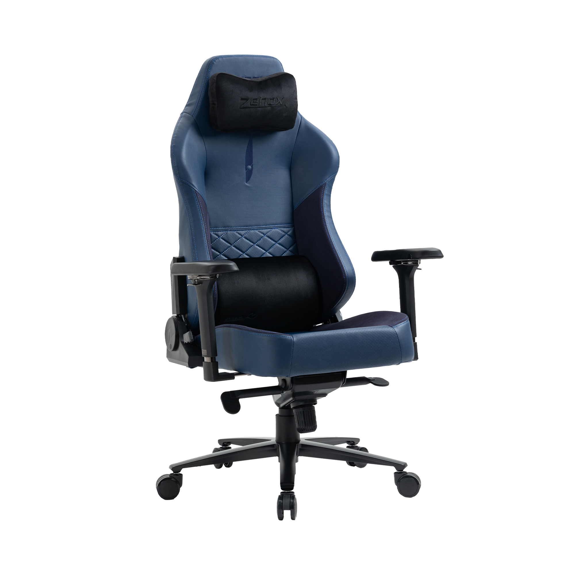 Zenox Spectre-MK2 Gaming Chair (Leather/Navy)