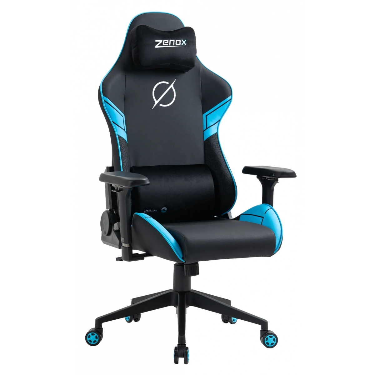 Zenox Saturn-MK2 Gaming Chair (Leather/Sky Blue) 