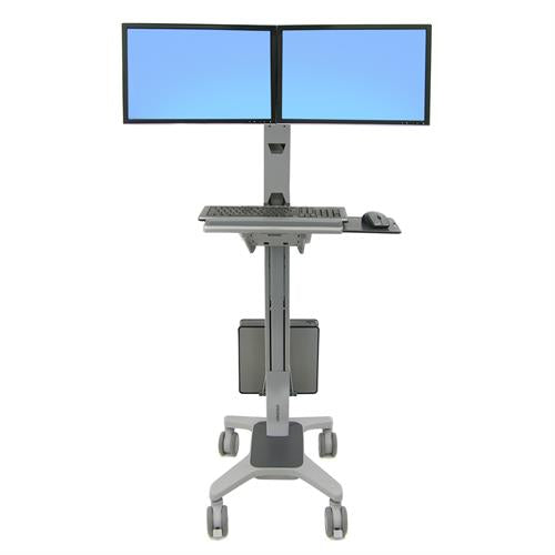 Ergotron Neo-Flex® Dual WideView WorkSpace一体式双萤幕支架行动推车工作站