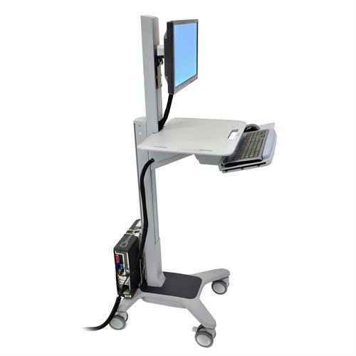 Ergotron WorkFit-C, Single LD/HD Sit-Stand Workstation一体式萤幕支架小型行动推车工作站