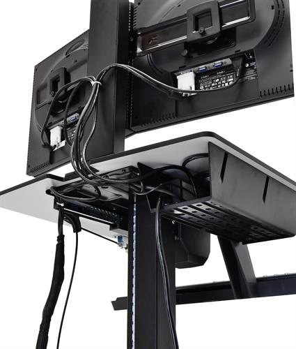 Ergotron WorkFit-C, Dual Sit-Stand Workstation 雙顯示器支架小型行動推車工作站