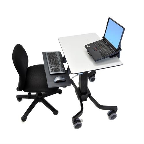 Ergotron LearnFit® Sit-Stand Desk, Short 16吋小型行動推車升降桌面