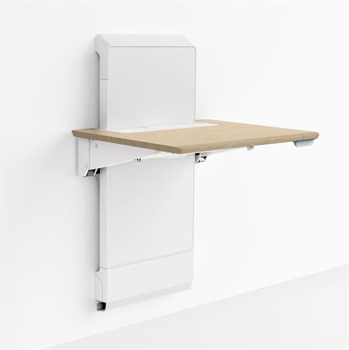 Ergotron WorkFit Elevate Wall Desk, Snow &amp; Maple 墙面升降桌