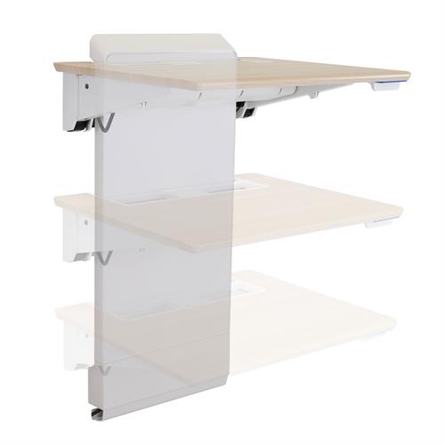 Ergotron WorkFit Elevate Wall Desk, Snow &amp; Maple 墙面升降桌
