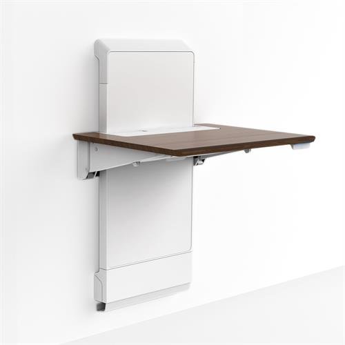 Ergotron WorkFit Elevate Wall Desk, Snow &amp; Maple 墙面升降桌