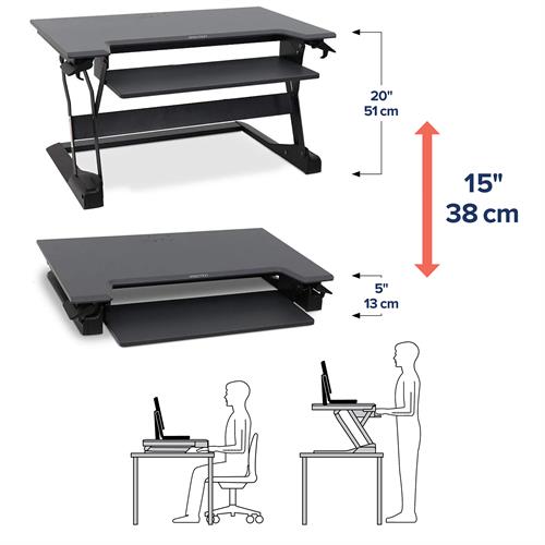 Ergotron Stand, WorkFit-TL, Sit-Stand Desktop Workstation 可调升降人体工学桌面