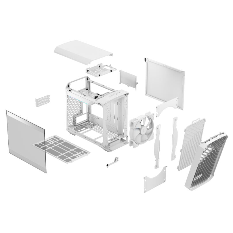 Fractal Design Torrent Nano RGB White TG Clear Tint Mini-ITX CASE 