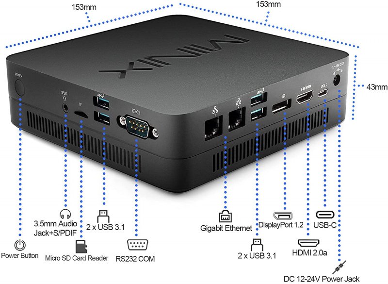 MINIX NGC-5 Intel Mini PC (Windows 10 Pro) 