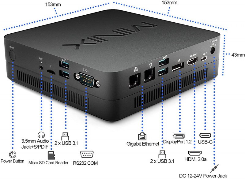 MINIX NGC-5 Intel Mini PC (Windows 10 Pro)