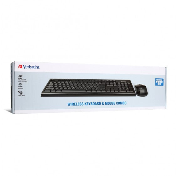 Verbatim 2.4Ghz Wireless Keyboard and Mouse Como