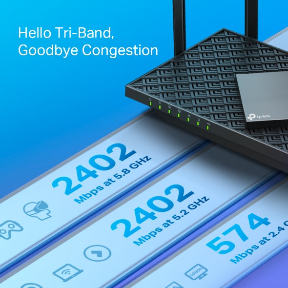 TP Link Archer AX75 AX5400 三频Wi-Fi 6 路由器