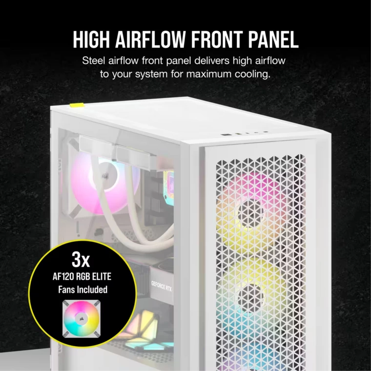 Corsair iCUE 4000D RGB AIRFLOW Tempered Mid-Tower 機箱